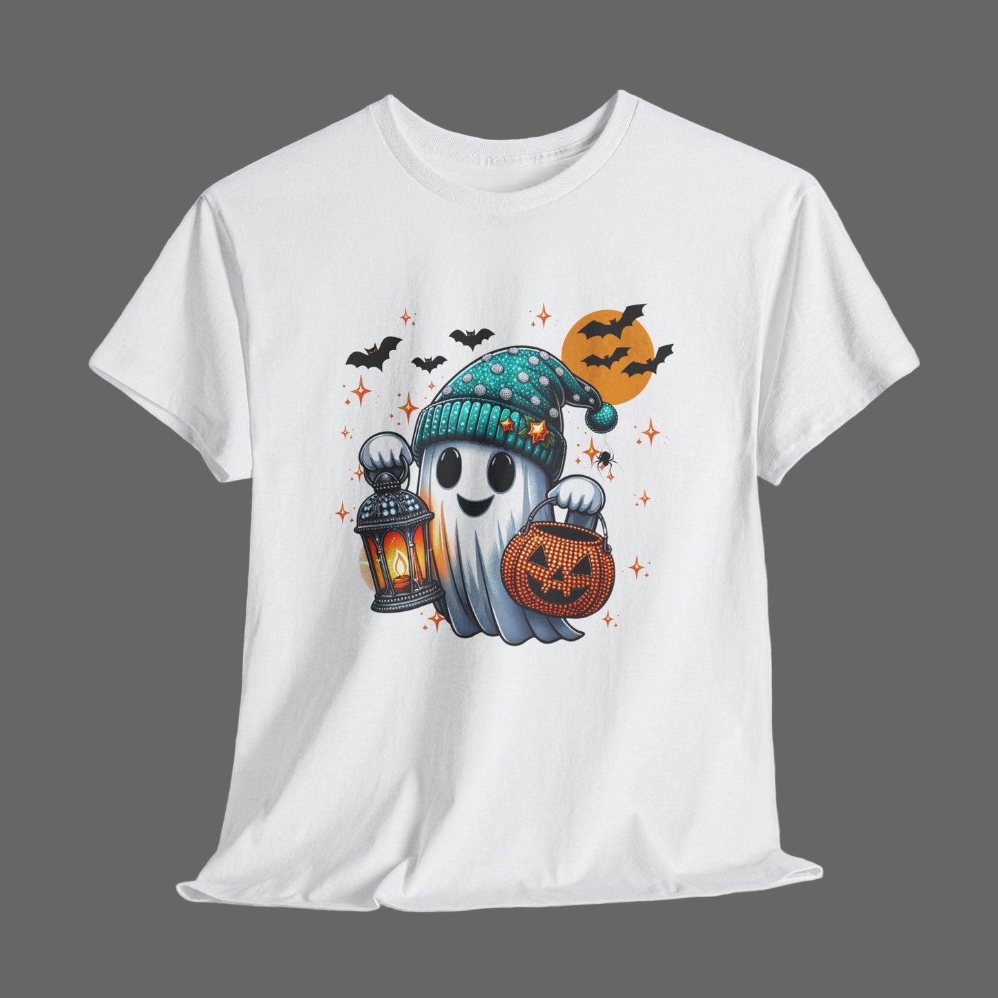 Halloween Ghost with Lantern and Pumpkin Candy bag